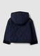 Girls&rsquo; blue quilted hooded jacket with ribbed trims_1