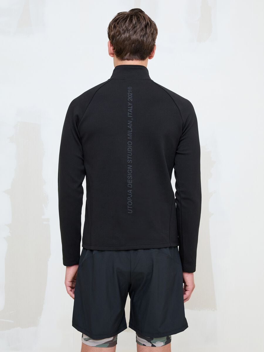 Technical Half-Zip Sweater &ndash; Fitted Black_4