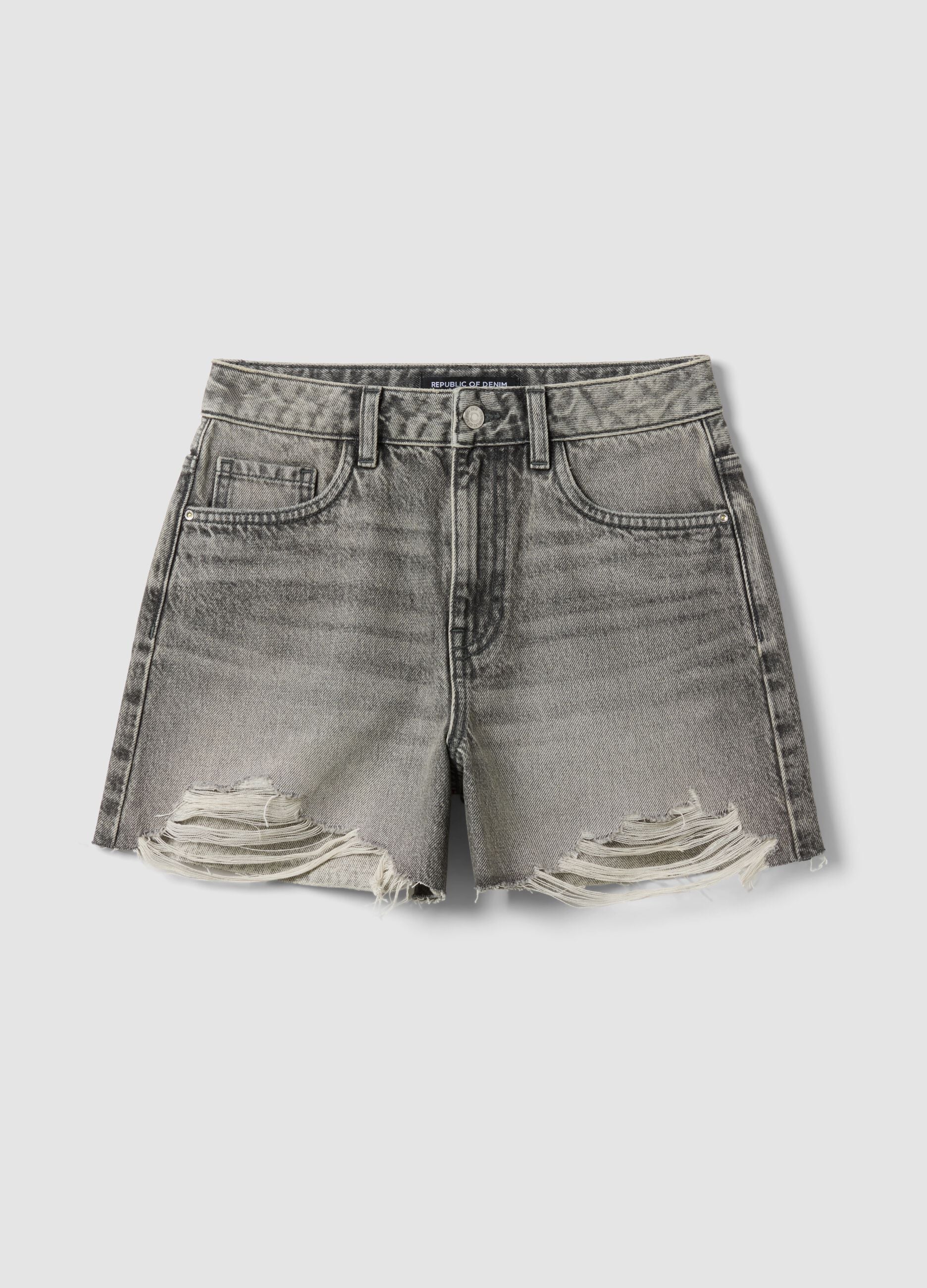 Grey pure cotton shorts