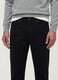 Black straight-leg trousers in stretch cotton twill_3