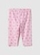 Girls' Pink Stretch Cotton Skinny Fit Leggings with Butterflies_1