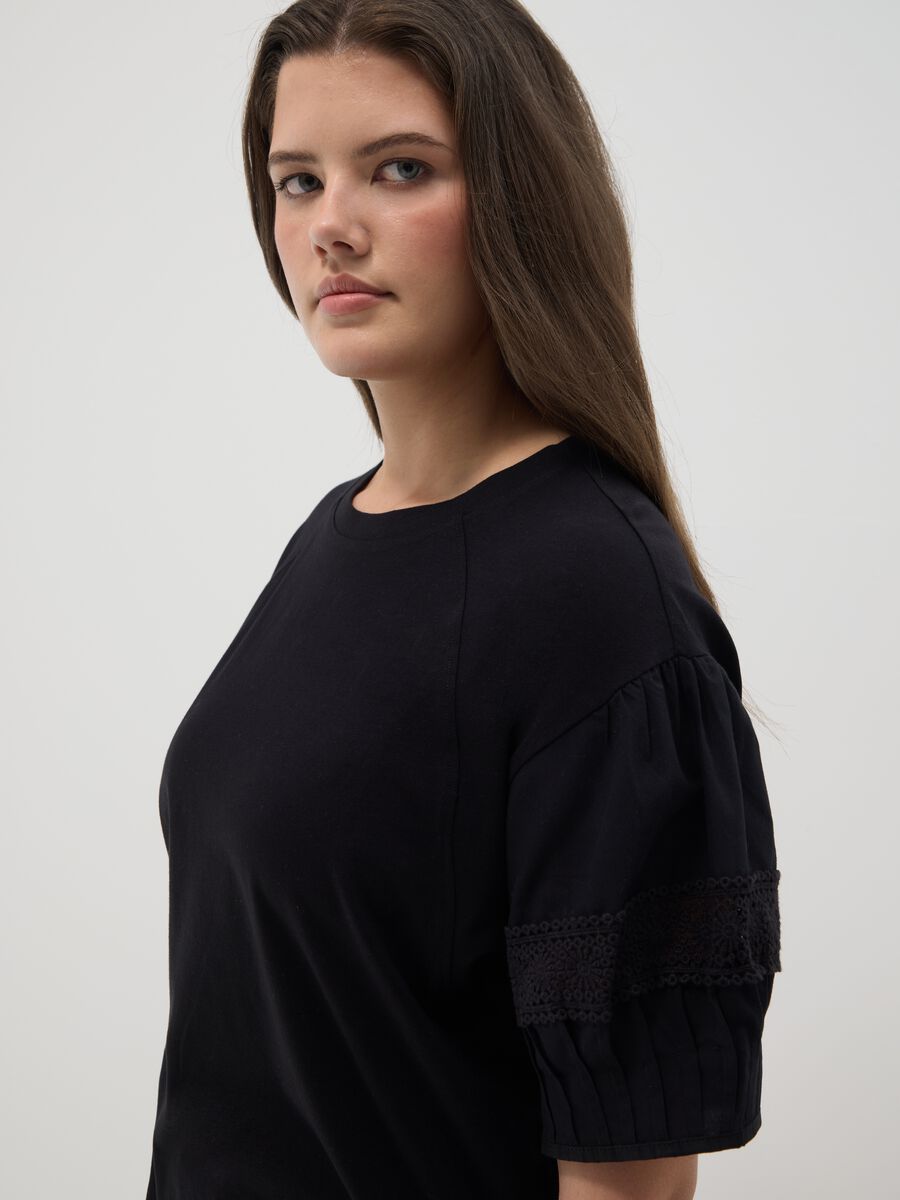 Black regular fit pure cotton t-shirt_0
