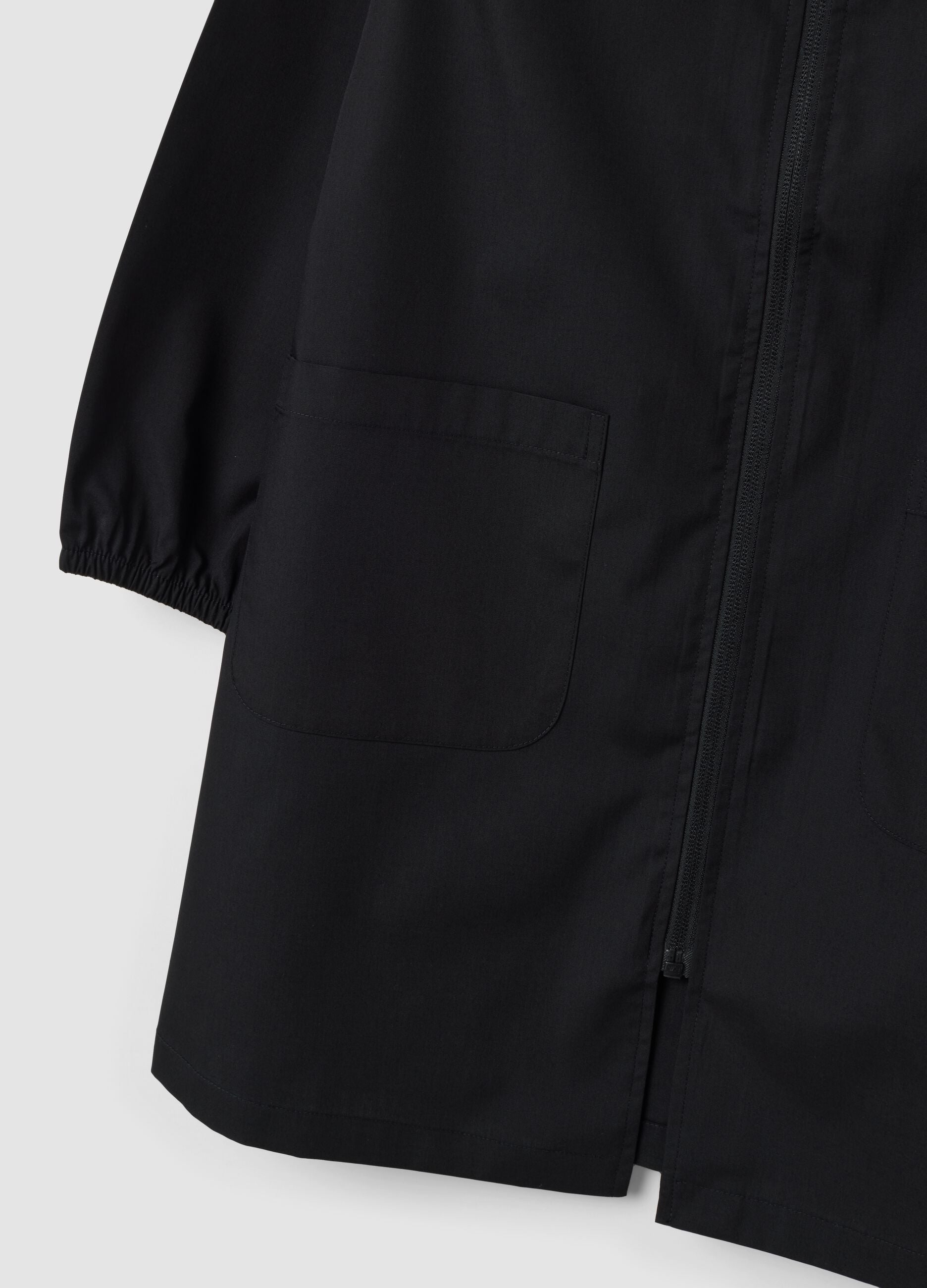 Black girls&rsquo; school smock with white collar and Stitch embroidery