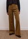 Brown wide-leg jeans in stretch cotton twill_1