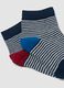 Pack of seven multicoloured ankle socks in stretch organic cotton_1