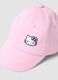 Girls' Pink Pure Cotton Baseball Cap Featuring Hello Kitty_1