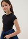 Girls' black stretch cotton slim fit t-shirt_2