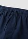 Blue chino shorts in pure cotton with elasticated waist_5
