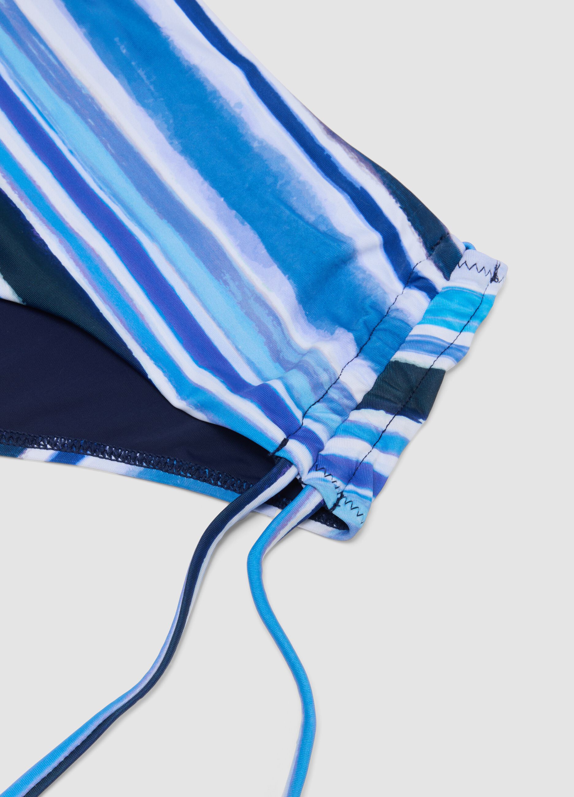 Blue stretch bikini bottoms