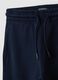 Navy cotton-viscose joggers with contrast print for boys_2