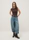 Brown stretch fabric bodysuit regular fit_0
