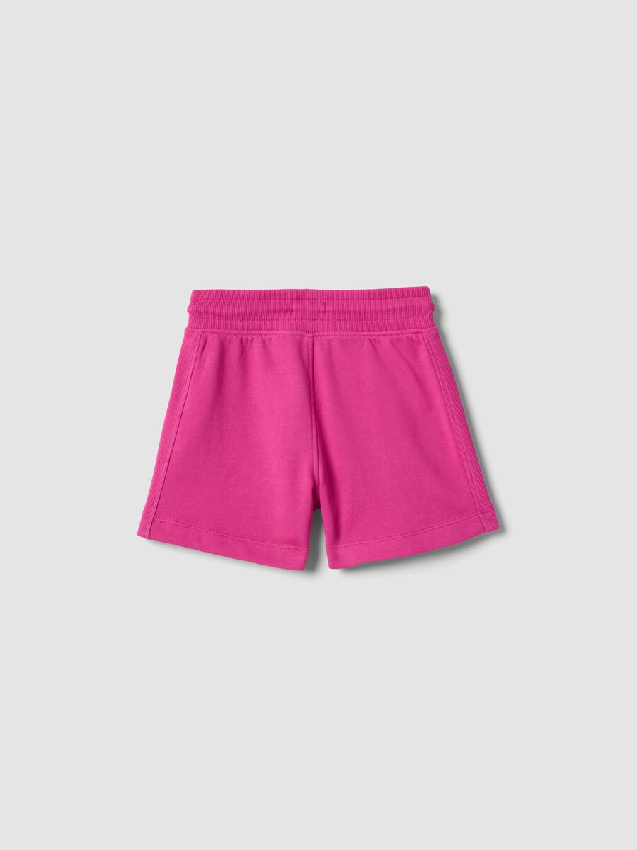 Girls&rsquo; pink 100% cotton shorts, regular fit_1