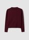 Red viscose-blend polo-collar top, regular fit_6