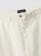 White pure linen chino trousers, regular fit_5