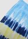 Blue tie-dye swim shorts with drawstring_3
