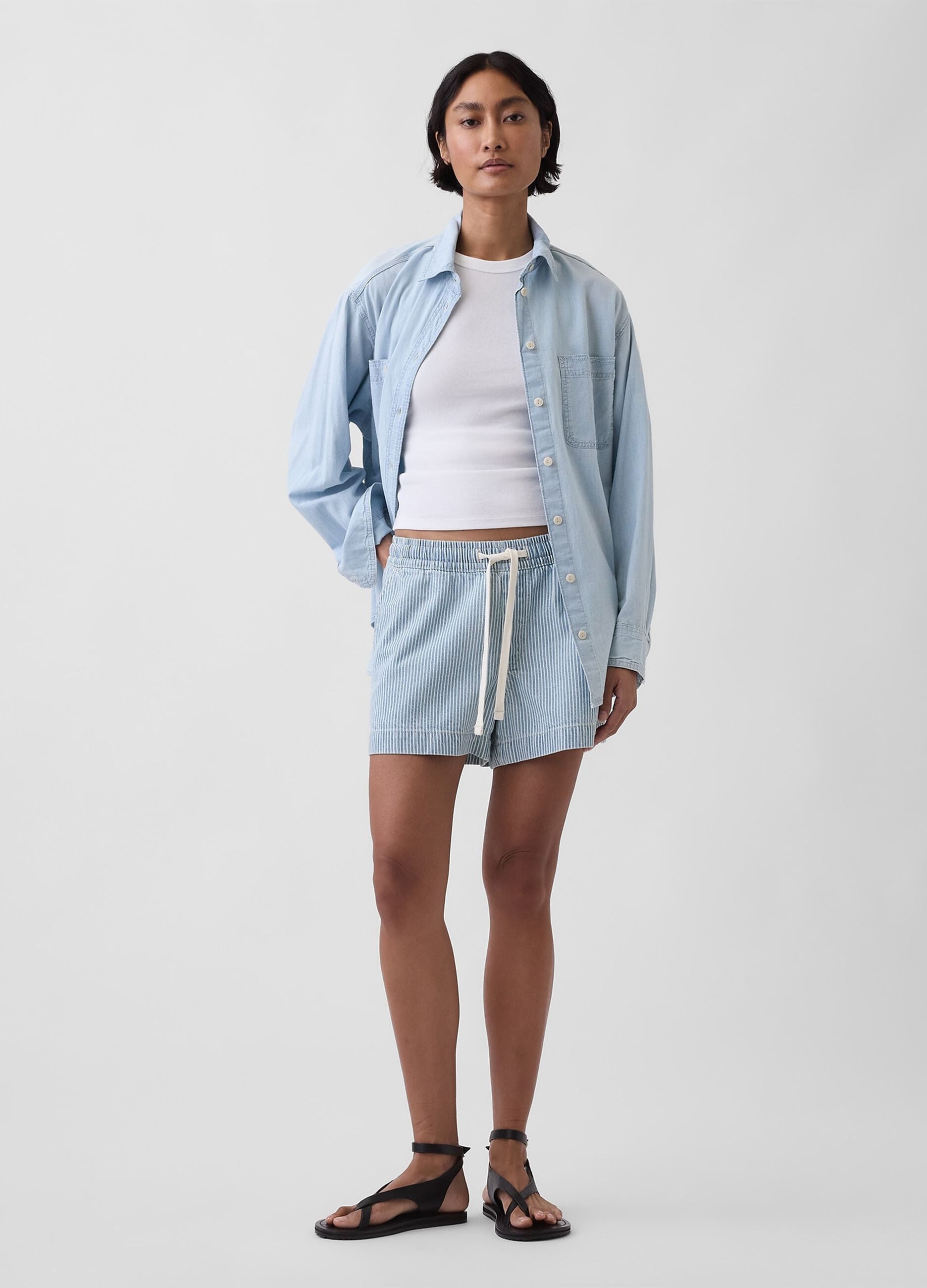 Cotton-blend shorts