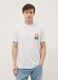 White short-sleeved pure cotton regular-fit T-shirt_0