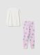 White and pink organic cotton pyjamas with Stitch print_1
