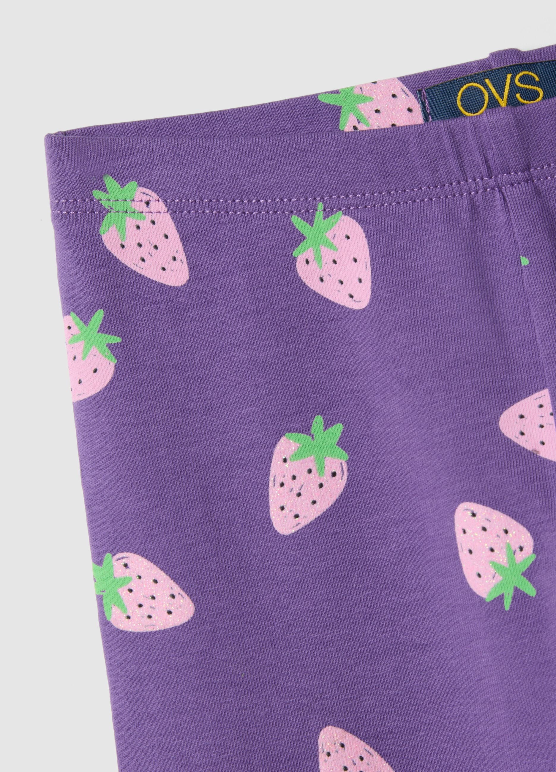 Girls' Skinny Organic Cotton Stretch Purple Leggings
