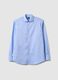 Camicia in puro cotone azzurra regular fit_4