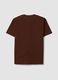 Brown pure cotton jersey T-shirt with relaxed fit crew neck_2
