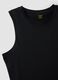 Black crew-neck cotton vest top, regular fit_5