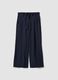 Blue palazzo trousers in a viscose blend, regular fit_4
