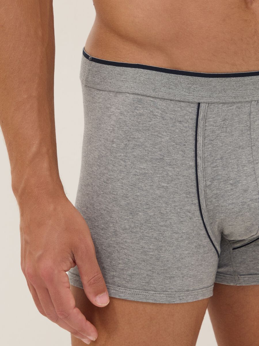 Bipack di boxer grigi in cotone Supima elasticizzato_3