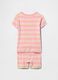 Pink striped cotton pajamas GAP Kids_1