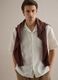 White short sleeve pure linen shirt regular fit_0