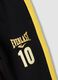Black 100% cotton kids&rsquo; tracksuit bottoms with yellow side stripes_2