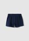 Blue Stretch Cotton Shorts for Girls Regular Fit with Sequins_1