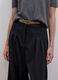 Grey wide-leg formal trousers in stretch viscose with belt_3