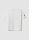 White oversized pure cotton T-shirt with skate print for boys_1