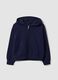 Blue pure cotton hooded sweatshirt_0