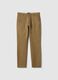 Pantaloni chino marrone in cotone elasticizzato slim fit_4