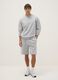 Grey Stretch Cotton Regular Fit Bermuda Shorts_0