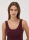 Purple stretch viscose crew-neck vest top_1