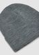 Grey jersey knit beanie with turn-up_1