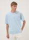 Sky-blue pure cotton T-shirt with chest pocket, regular fit_0