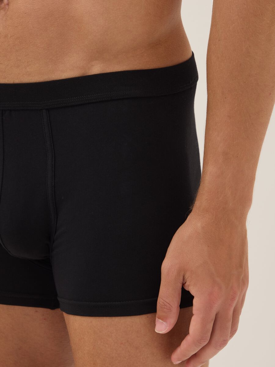 Bipack di boxer neri in cotone Supima elasticizzato_3