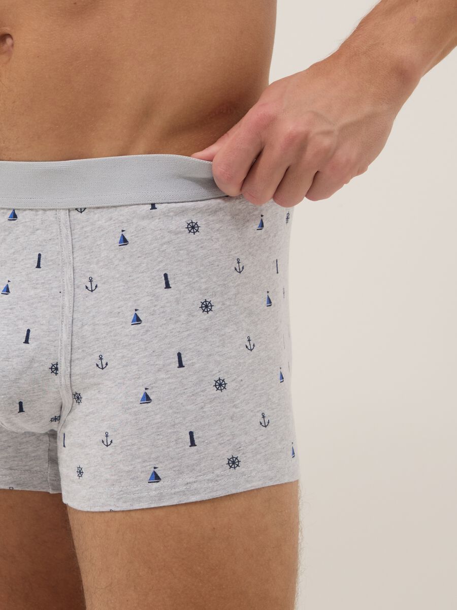 Tripack boxer in cotone organico elasticizzato multicolor regular fit_3
