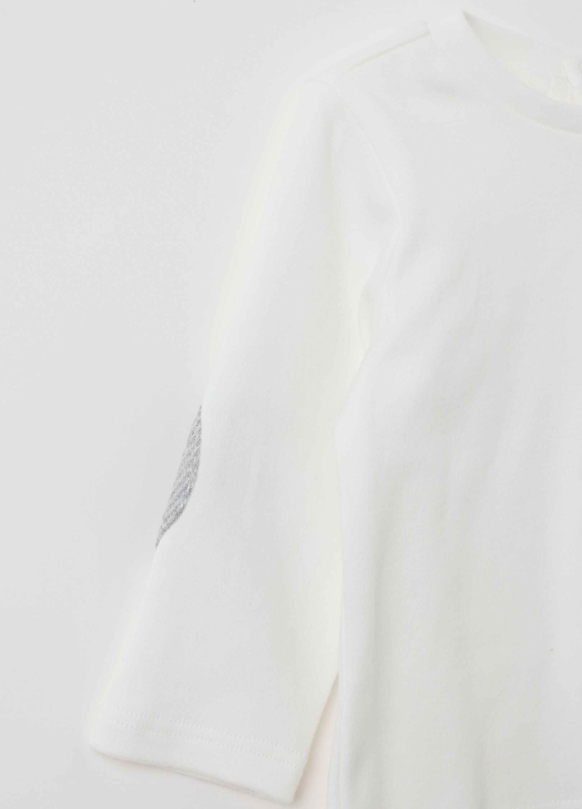 Grey fleece baby dungarees
