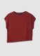 Red cotton-linen blend short-sleeve T-shirt, regular fit_4