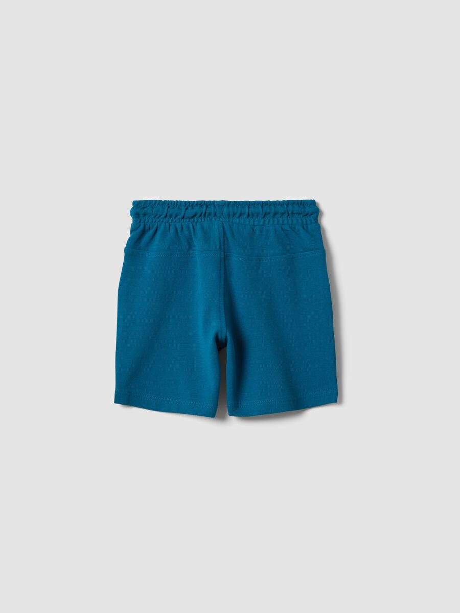 Short blu in cotone organico_1