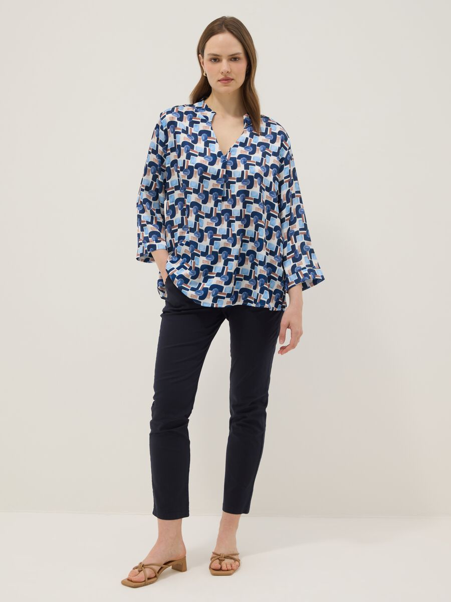 Regular-fit multicolour print blouse_1