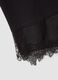 Black pure cotton T-shirt with lace insert, relaxed fit_5