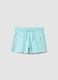 Light blue pure organic cotton girls&rsquo; shorts with elasticated waist_3