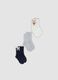 Girls&rsquo; multicolour midi socks 3-pack in stretch organic cotton_0