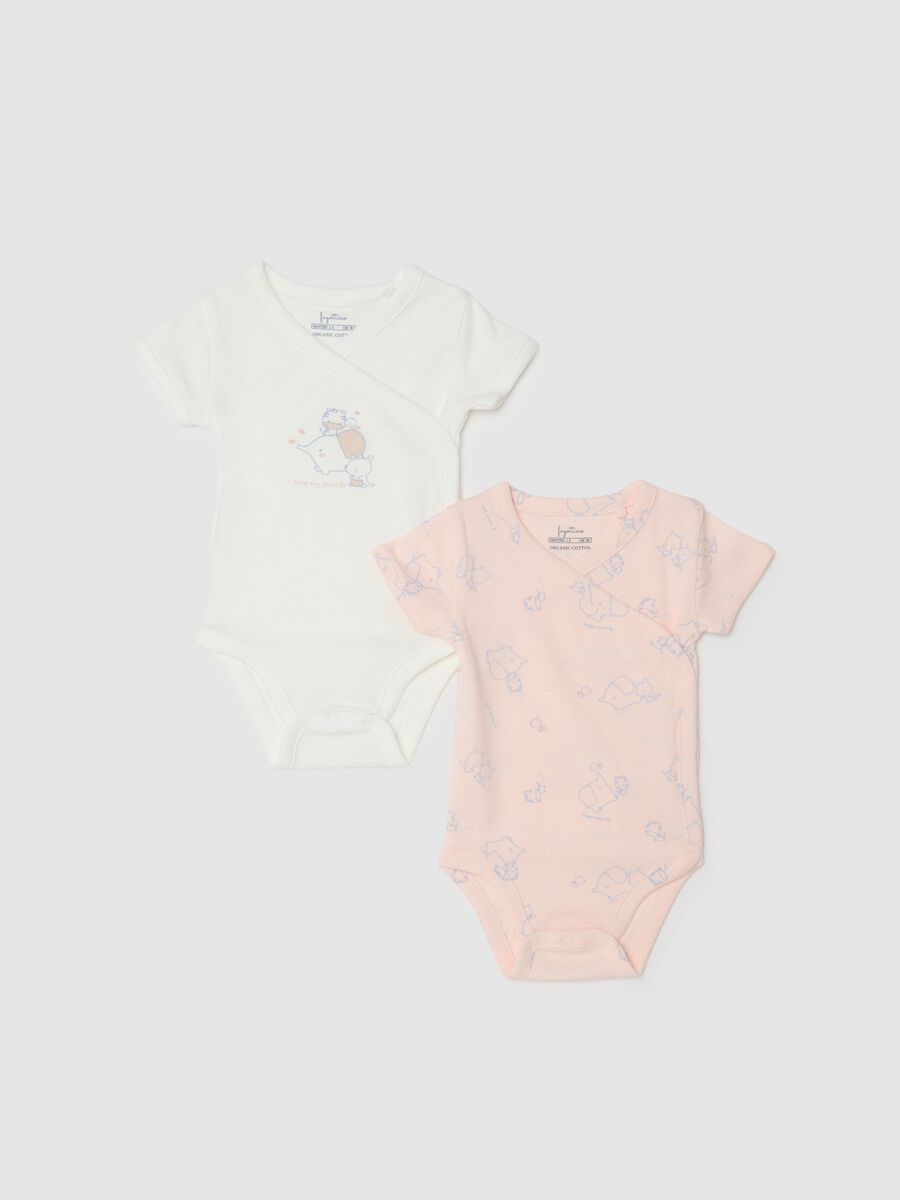 Bipack body in puro cotone multicolor per neonate_0
